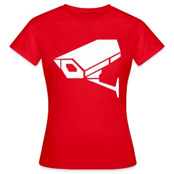 Caméra de surveillance - T-shirt Femme - rouge - Devant - AI Model Female 172 dark (172cm)