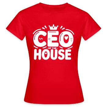 CEO des Hauses - Frauen T-Shirt - Rot - Vorne - AI Model Female 172 dark (172cm)