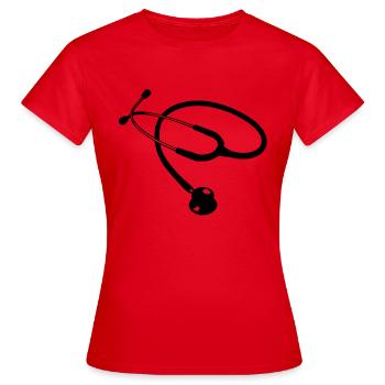 stethoscope doctor - Women's T-Shirt - red - Front - AI Model Female 172 dark (172cm)