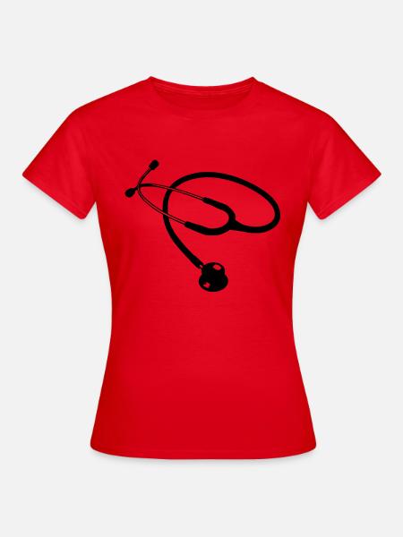 Stethoskop Arzt - Frauen T-Shirt - Rot