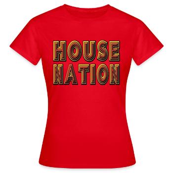 House Nation - Women's T-Shirt - red - Front - AI Model Female 172 dark (172cm)