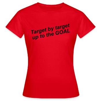 Objectifs Vie Objectifs Volonté Mentalité - T-shirt Femme - rouge - Devant - AI Model Female 172 dark (172cm)