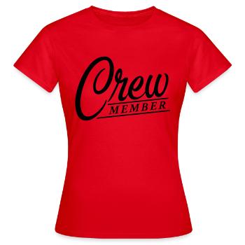 Membre d’équipage - T-shirt Femme - rouge - Devant - AI Model Female 172 dark (172cm)