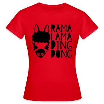 rama dong ding Dalai - T-shirt Femme - rouge - Devant - AI Model Female 172 dark (172cm)