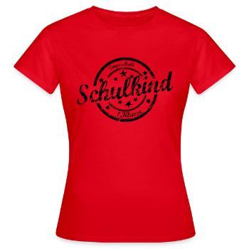 écoliers - T-shirt Femme - rouge - Devant - AI Model Female 172 dark (172cm)