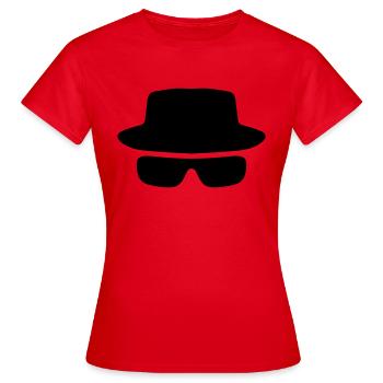 hut und brille - Frauen T-Shirt - Rot - Vorne - AI Model Female 172 dark (172cm)