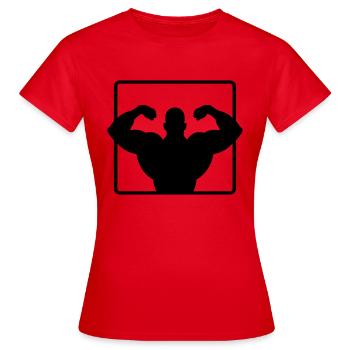 bodybuilder - Frauen T-Shirt - Rot - Vorne - AI Model Female 172 dark (172cm)