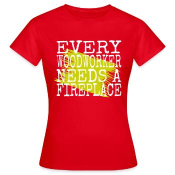 cool logging lumberjackwoodworking cutter - Frauen T-Shirt - Rot - Vorne - AI Model Female 172 dark (172cm)
