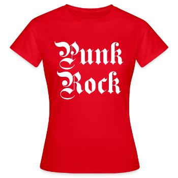 Logo der Punkrock-Musik - Frauen T-Shirt - Rot - Vorne - AI Model Female 172 dark (172cm)