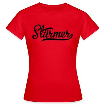 Stürmer - Frauen T-Shirt - Rot - Vorne - AI Model Female 172 dark (172cm)