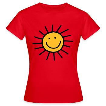 Sun - Women's T-Shirt - red - Front - AI Model Female 172 dark (172cm)