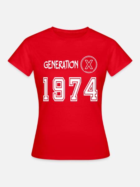 Génération X 1974 - T-shirt Femme - rouge