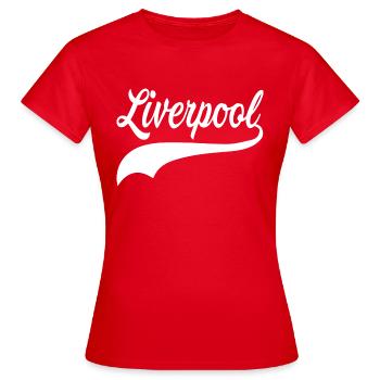 liverpool swoosh - T-shirt Femme - rouge - Devant - AI Model Female 172 dark (172cm)