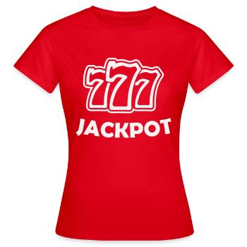 777 - Women's T-Shirt - red - Front - AI Model Female 172 dark (172cm)