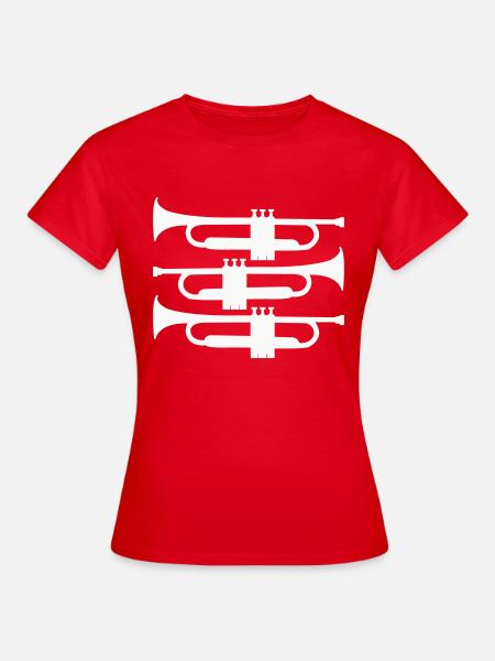 trompeten - Frauen T-Shirt - Rot