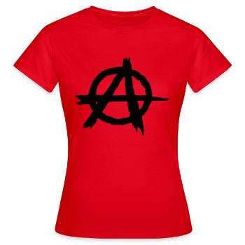 Anarchie Anarchiste Punk - T-shirt Femme - rouge - Devant - AI Model Female 172 dark (172cm)