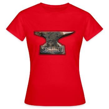 Amboss - Frauen T-Shirt - Rot - Vorne - AI Model Female 172 dark (172cm)