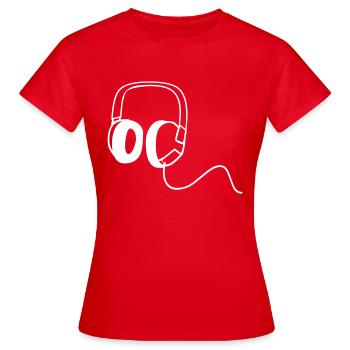 Headphones - Women's T-Shirt - red - Front - AI Model Female 172 dark (172cm)