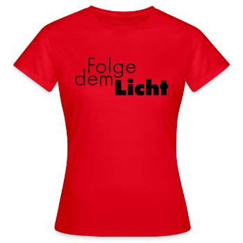 Suivez la lumière - T-shirt Femme - rouge - Devant - AI Model Female 172 dark (172cm)