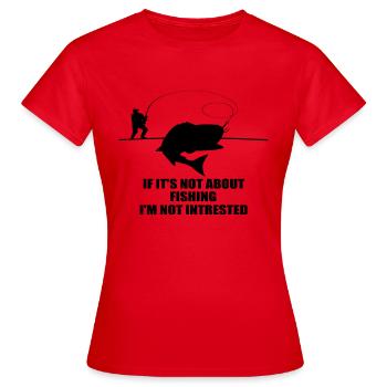 Angeln - Frauen T-Shirt - Rot - Vorne - AI Model Female 172 dark (172cm)