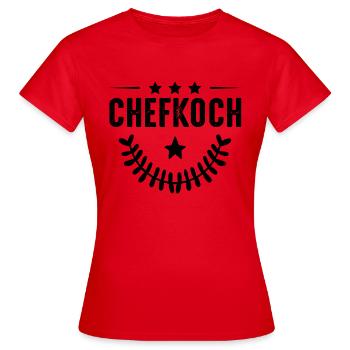 Chef Cuisine - T-shirt Femme - rouge - Devant - AI Model Female 172 dark (172cm)