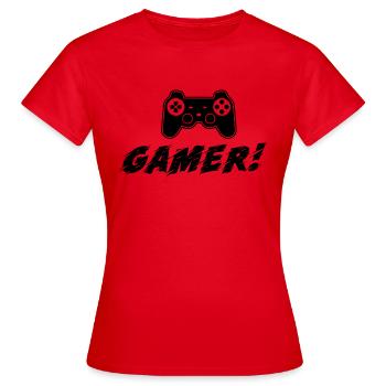 Game Gaming PC - Women's T-Shirt - red - Front - AI Model Female 172 dark (172cm)