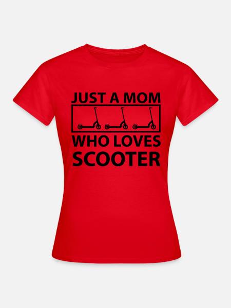 E-Scooter E-Roller Scooter - Frauen T-Shirt - Rot