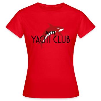 Anti Yacht Club - Frauen T-Shirt - Rot - Vorne - AI Model Female 172 dark (172cm)