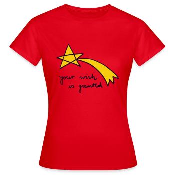 votre souhait est exaucé - T-shirt Femme - rouge - Devant - AI Model Female 172 dark (172cm)
