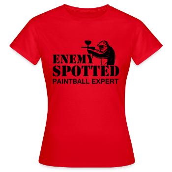 Paintball Airsoft - T-shirt Femme - rouge - Devant - AI Model Female 172 dark (172cm)