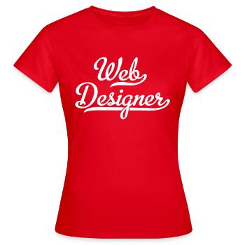 Concepteur de sites Web - T-shirt Femme - rouge - Devant - AI Model Female 172 dark (172cm)