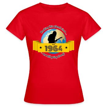 60e anniversaire Secouer cette planète depuis 04/1964 - T-shirt Femme - rouge - Devant - AI Model Female 172 dark (172cm)