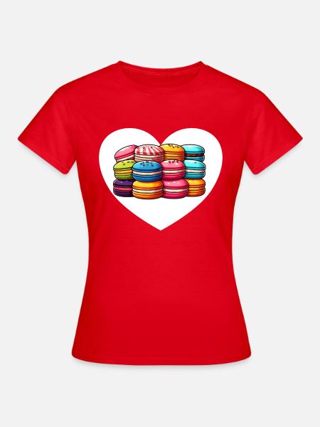 Macarons Liebe - Frauen T-Shirt - Rot