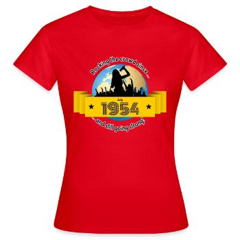 70. Geburtstag Secouer la foule depuis 07/1954 - T-shirt Femme - rouge - Devant - AI Model Female 172 dark (172cm)