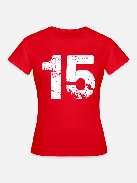15 - Frauen T-Shirt - Rot