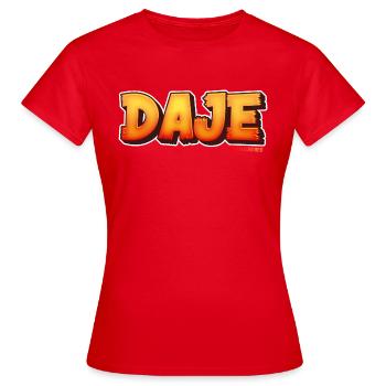 Roman phrases: DAJE - Women's T-Shirt - red - Front - AI Model Female 172 dark (172cm)