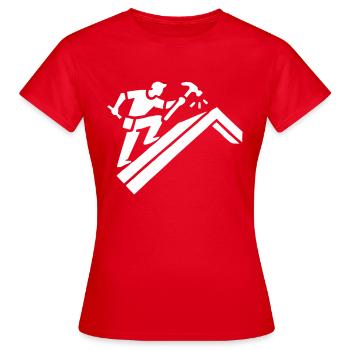 Couvreur - T-shirt Femme - rouge - Devant - AI Model Female 172 dark (172cm)