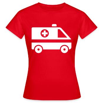 Ambulance, ambulance, ambulance - T-shirt Femme - rouge - Devant - AI Model Female 172 dark (172cm)
