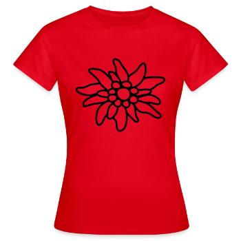 Edelweiss - T-shirt Femme - rouge - Devant - AI Model Female 172 dark (172cm)