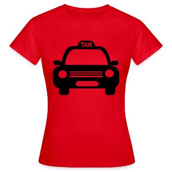Taxi - Frauen T-Shirt - Rot - Vorne - AI Model Female 172 dark (172cm)