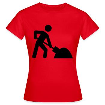 Ouvrier du bâtiment - T-shirt Femme - rouge - Devant - AI Model Female 172 dark (172cm)