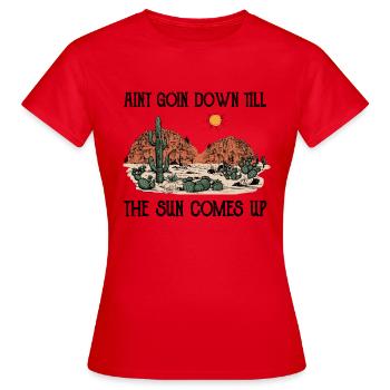 Wüste Wüstenlandschaft Wildnis Outback Landstraßen - Frauen T-Shirt - Rot - Vorne - AI Model Female 172 dark (172cm)