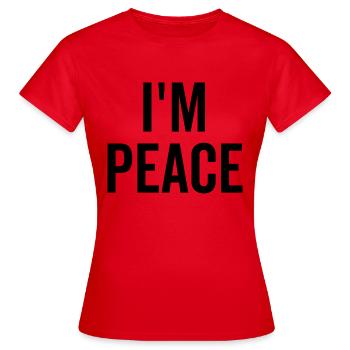 Ich bin Frieden - Frauen T-Shirt - Rot - Vorne - AI Model Female 172 dark (172cm)