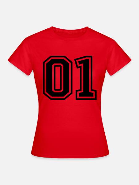 01 eins nummer - Frauen T-Shirt - Rot