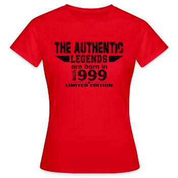 Legends are born in Vintage - Women's T-Shirt - red - Front - AI Model Female 172 dark (172cm)