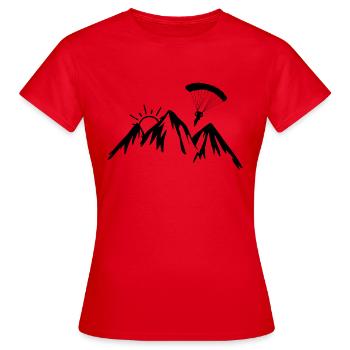 Parapente parapente sport extrême - T-shirt Femme - rouge - Devant - AI Model Female 172 dark (172cm)