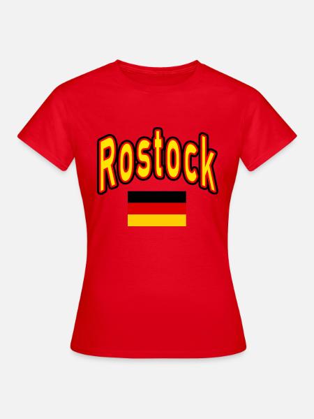 Rostock deutschland flagge - Frauen T-Shirt - Rot