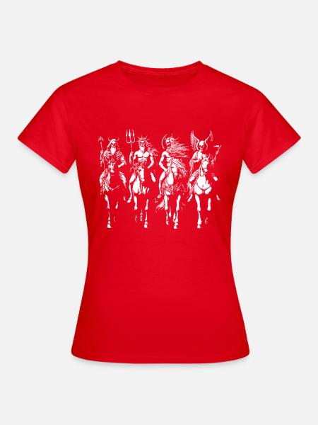 4 Reiter der Apokalypse - Frauen T-Shirt - Rot