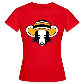 Souris Raggae Jamaica Chapeau Rasta Lure Chill Hat - T-shirt Femme - rouge - Devant - AI Model Female 172 dark (172cm)