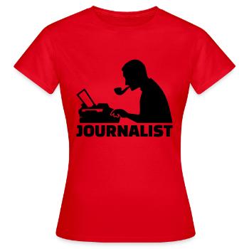Journalist - Frauen T-Shirt - Rot - Vorne - AI Model Female 172 dark (172cm)